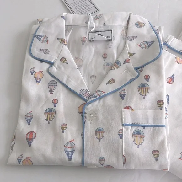 PETITE PLUME Bon Voyage Kids Chemical Free Flame Resistant Pajama Set Size 10 - Picture 5 of 8
